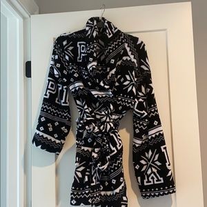 Snowflake Victoria secret PINK robe (m/l) black